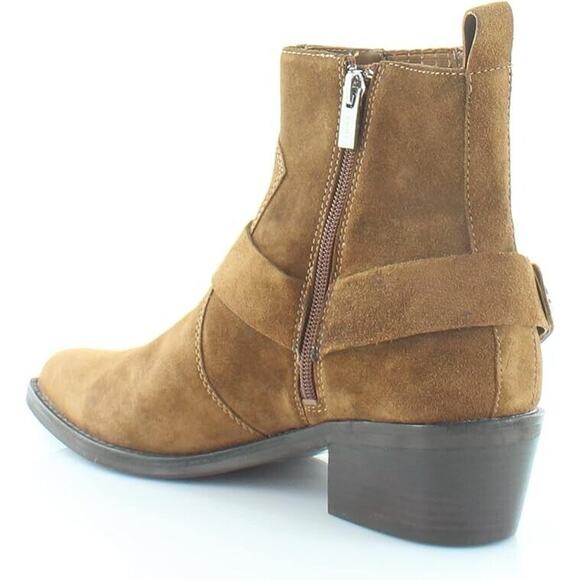 DKNY Mina Western Bootie Women's Boots US 7.5 Oiled Suede Latte/LAT - Picture 6 of 8